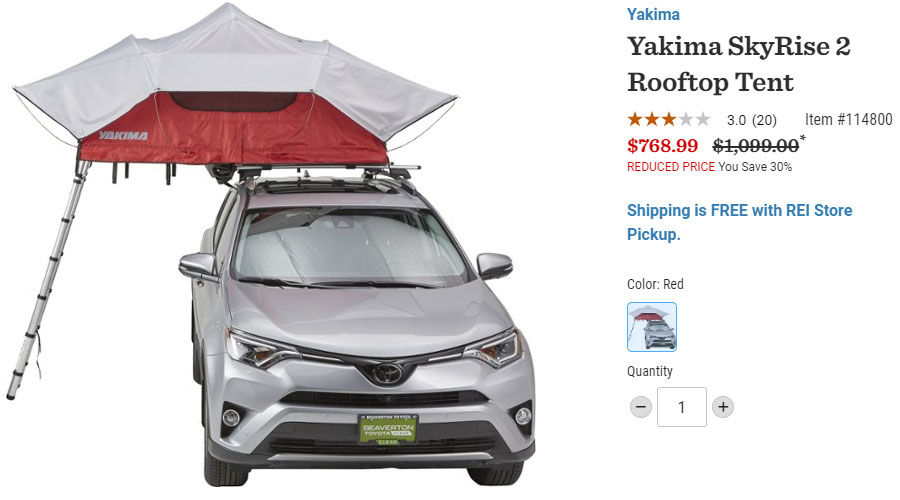 Yakima SkyRise 2 Rooftop Tent